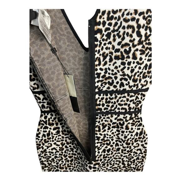 BCBG Maxazria Sleeveless V-Neck Leopard Print Mini Cocktail Dress‎ Size XS NWT - Picture 8 of 11